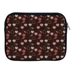 Heart Cherries Brown Apple Ipad 2/3/4 Zipper Cases