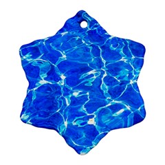 Blue Clear Water Texture Ornament (snowflake) by FunnyCow