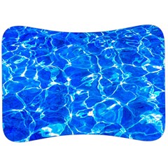 Blue Clear Water Texture Velour Seat Head Rest Cushion by FunnyCow