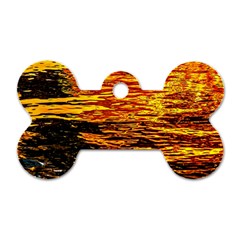 Liquid Gold Dog Tag Bone (two Sides) by FunnyCow