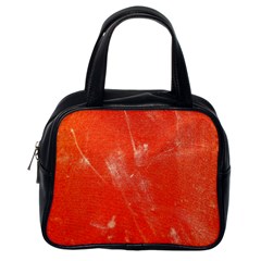 Grunge Red Tarpaulin Texture Classic Handbags (one Side) by FunnyCow
