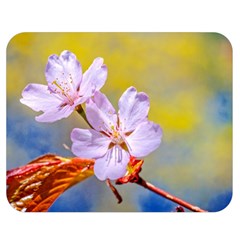 Sakura Flowers On Yellow Double Sided Flano Blanket (medium)  by FunnyCow