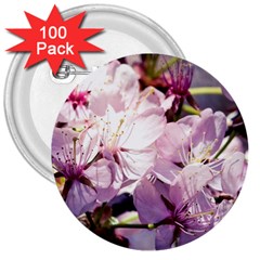 Sakura In The Shade 3  Buttons (100 Pack)  by FunnyCow