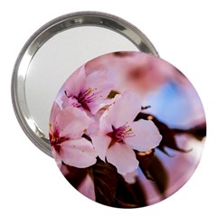 Three Sakura Flowers 3  Handbag Mirrors by FunnyCow