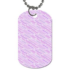 Silly Stripes Lilac Dog Tag (two Sides) by snowwhitegirl