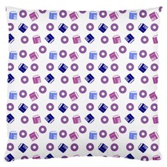 Milk And Donuts Large Flano Cushion Case (one Side) by snowwhitegirl