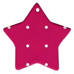 Small Pink Dot Ornament (star) by snowwhitegirl