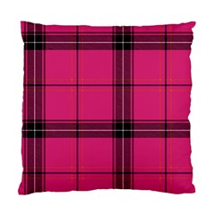 Dark Pink Plaid Standard Cushion Case (two Sides) by snowwhitegirl