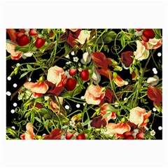 Fruit Blossom Black Large Glasses Cloth (2-side) by snowwhitegirl