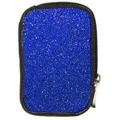Blue Glitter Compact Camera Leather Case by snowwhitegirl