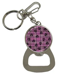 Pink  Plaid Anarchy Bottle Opener Key Chains