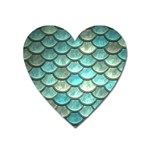 Aqua Mermaid Scale Heart Magnet