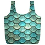 Aqua Mermaid Scale Full Print Recycle Bag (XL)