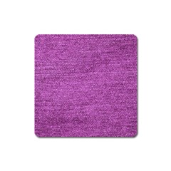 Purple Denim Square Magnet