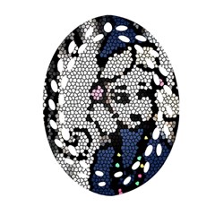 Pixie Girl Stained Glass Ornament (oval Filigree) by snowwhitegirl