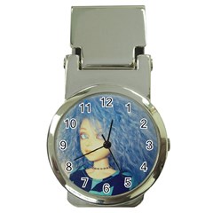 Blue Hair Boy Money Clip Watches by snowwhitegirl