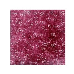 Heart Pattern Small Satin Scarf (square) by snowwhitegirl