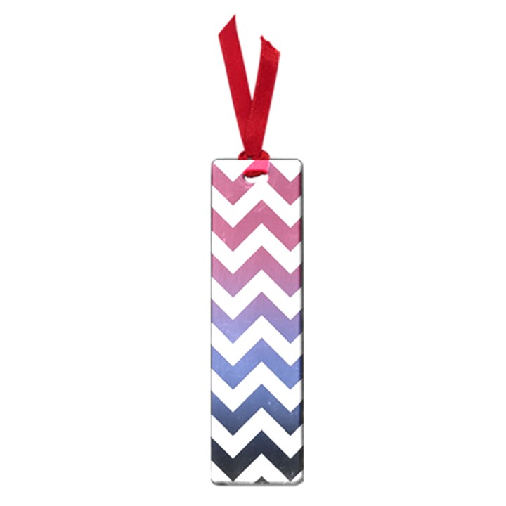 Pink Blue Black Ombre Chevron Small Book Marks