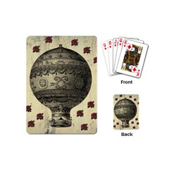 Vintage Air Balloon With Roses Playing Cards (mini)  by snowwhitegirl