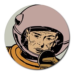 Astronaut Retro Round Mousepads by vintage2030