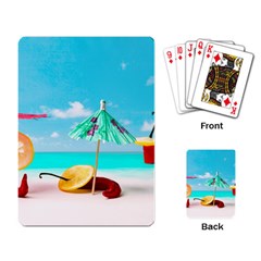 Red Chili Peppers On The Beach Playing Card by FunnyCow