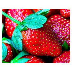 Red Strawberries Double Sided Flano Blanket (medium)  by FunnyCow