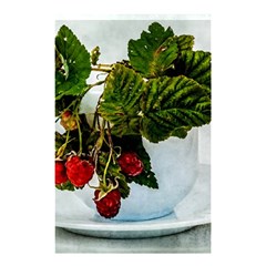 Red Raspberries In A Teacup Shower Curtain 48  X 72  (small)  by FunnyCow