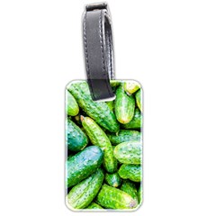 Pile Of Green Cucumbers Luggage Tags (two Sides) by FunnyCow