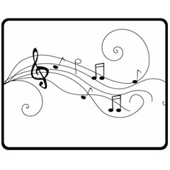 Music Partition Double Sided Fleece Blanket (medium)  by alllovelyideas