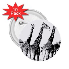 Giraffe  2 25  Buttons (10 Pack)  by Valentinaart