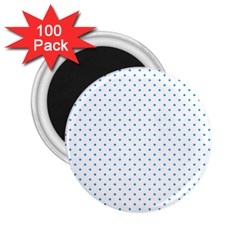 Mini Oktoberfest Bavarian Blue Polkadots On White 2 25  Magnets (100 Pack)  by PodArtist