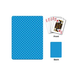 Mini White Love Hearts On  Oktoberfest Bavarian Blue Playing Cards (mini) by PodArtist