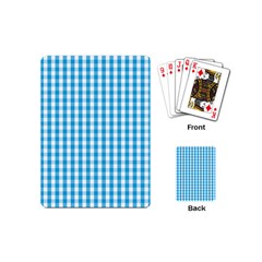 Oktoberfest Bavarian Blue And White Large Gingham Check Playing Cards (mini) by PodArtist