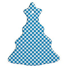 Oktoberfest Bavarian Blue And White Checkerboard Christmas Tree Ornament (two Sides) by PodArtist