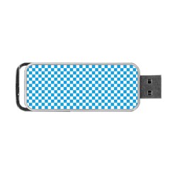 Oktoberfest Bavarian Blue And White Checkerboard Portable Usb Flash (one Side) by PodArtist