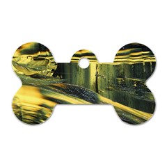 Yellow Dog Dog Tag Bone (one Side)