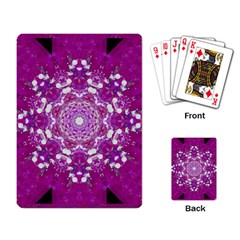 Wonderful Star Flower Painted On Canvas Playing Cards Single Design by pepitasart