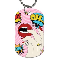 Pop Art   Dog Tag (two Sides) by Valentinaart