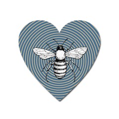 Pop Art  Bee Heart Magnet by Valentinaart