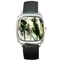 There Is No Promisse Rain 4 Square Metal Watch by bestdesignintheworld