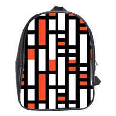 Linear Sequence Pattern Design School Bag (xl) by dflcprints