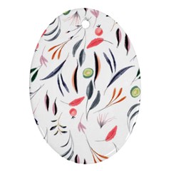 Watercolor Tablecloth Fabric Design Ornament (oval) by Sapixe