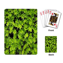 Green Hedge Texture Yew Plant Bush Leaf Playing Cards Single Design by Sapixe