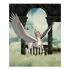 Cute Little Pegasus In The Sky, Cartoon Shower Curtain 60  X 72  (medium)  by FantasyWorld7