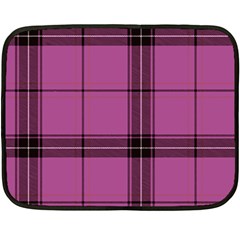 Violet Plaid Double Sided Fleece Blanket (mini) 