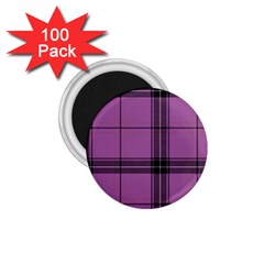 Lilac Plaid 1 75  Magnets (100 Pack)  by snowwhitegirl