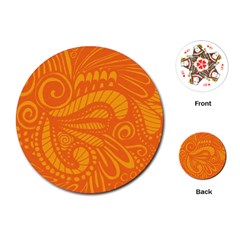 Pop Orange Playing Cards (round) by ArtByAmyMinori