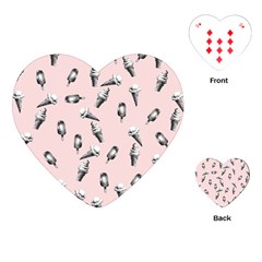 Ice Cream Pattern Playing Cards (heart) by Valentinaart