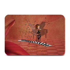 Cute Fairy Dancing On A Piano Plate Mats by FantasyWorld7