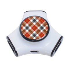 Smart Plaid Warm Colors 3-port Usb Hub by ImpressiveMoments